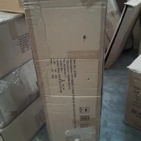 BOXED 7FT MIXED CHRISTMAS TREE WITH 500 LED LIGHTS WAR WHITE 