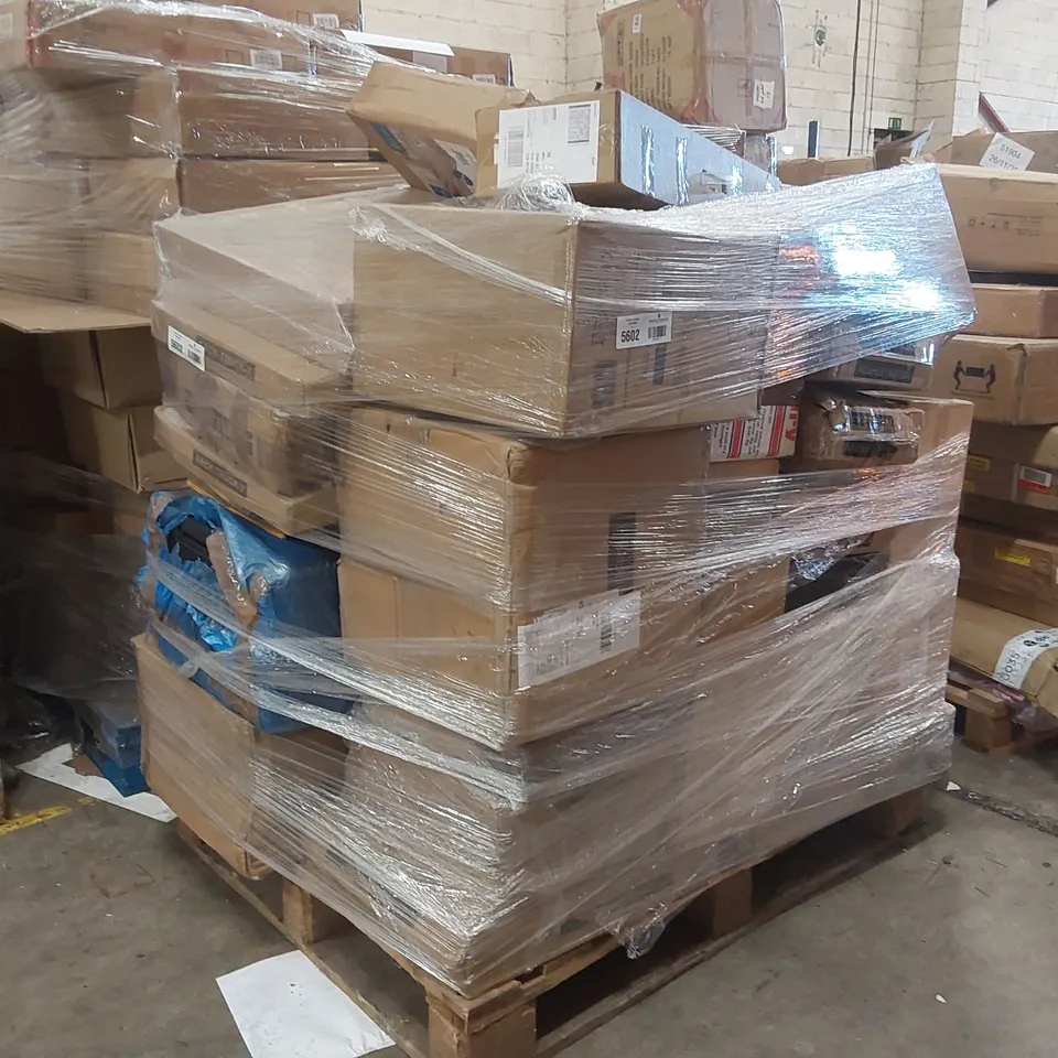 PALLET CONTAINING A LARGE QUANTITY OF ASSORTED NEO PRODUCTS INCLUDING: SACK TRUCKS, ELECTRIC BLANKETS, CHRISTMAS DECORATIONS, SUITCASES, MAKEUP ORGANISERS ECT