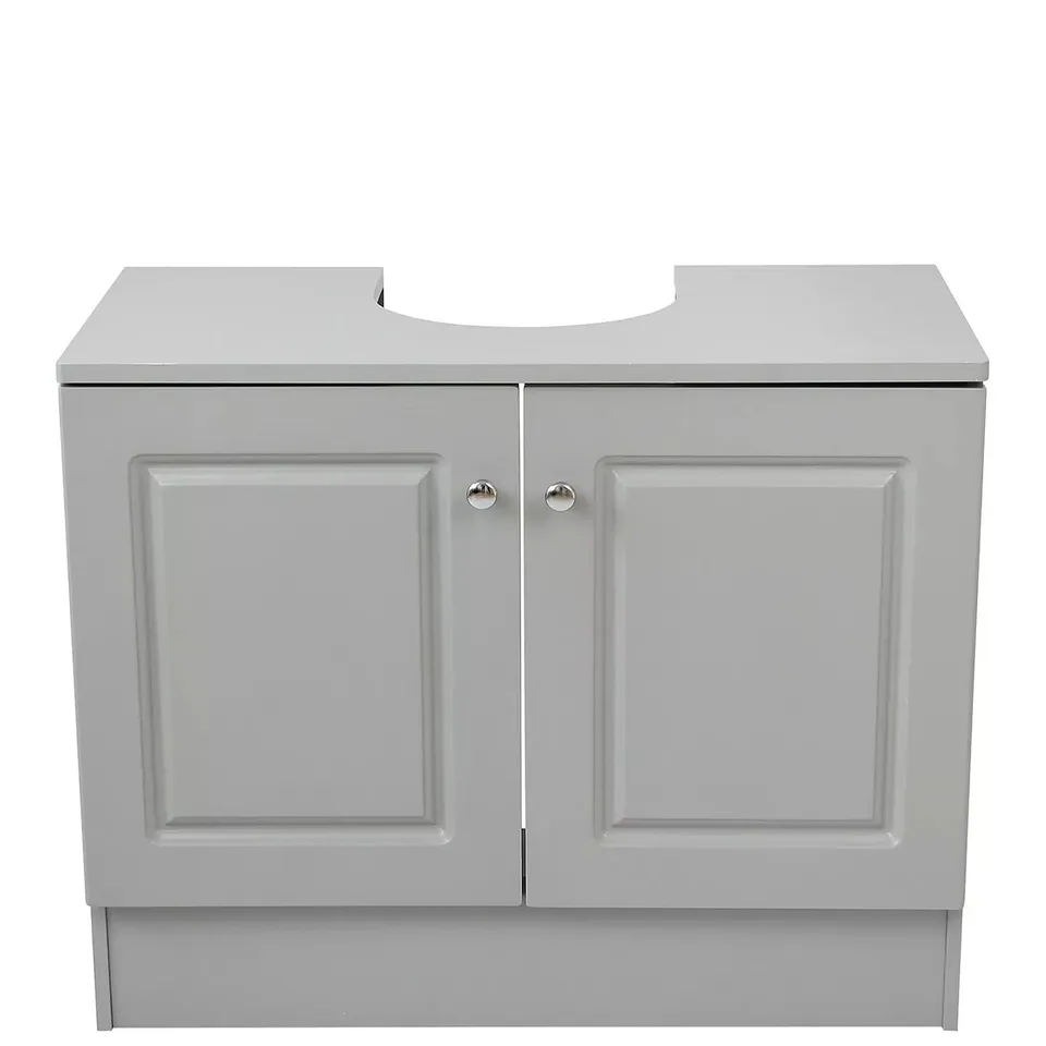 DEVONSHIRE UNDER BASIN BATHROOM STORAGE UNIT - GREY - COLLECTION ONLY