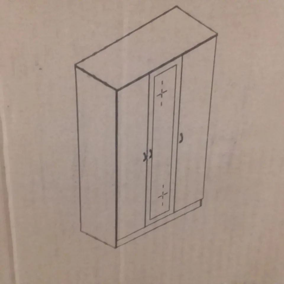 BOXED CHILTON TRIPLE WARDROBE BOX - WHITE GLOSS (BOXES 2 & 3 OF 3 ONLY)