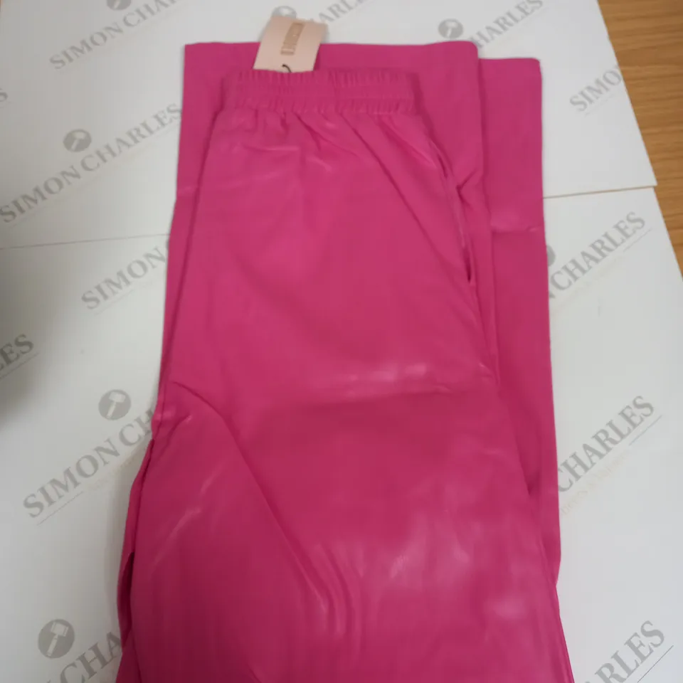 MISSGUIDED FAUX LEATHER TROUSER SIZE 10