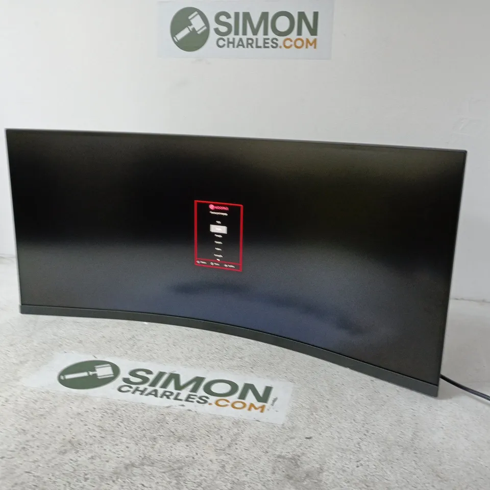 BOXED KOORUI 34" CURVED ULTRAWIDE COLOUR DISPLAY UNIT (MG34H8QV) - POWERS ON