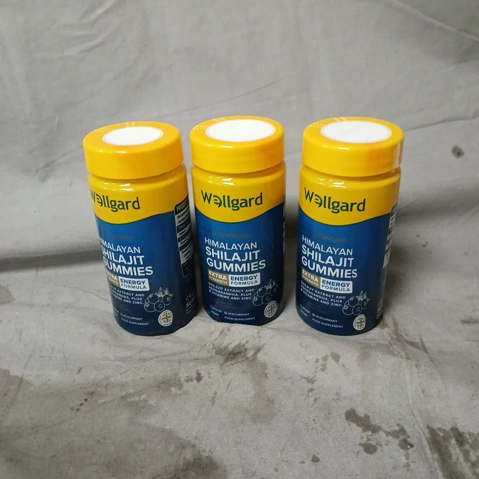 WELLGARD HIMALAYAN SHILAJIT GUMMIES – ENERGY FORMULA, 3 X BOTTLES, 60 GUMMIES PER BOTTLE