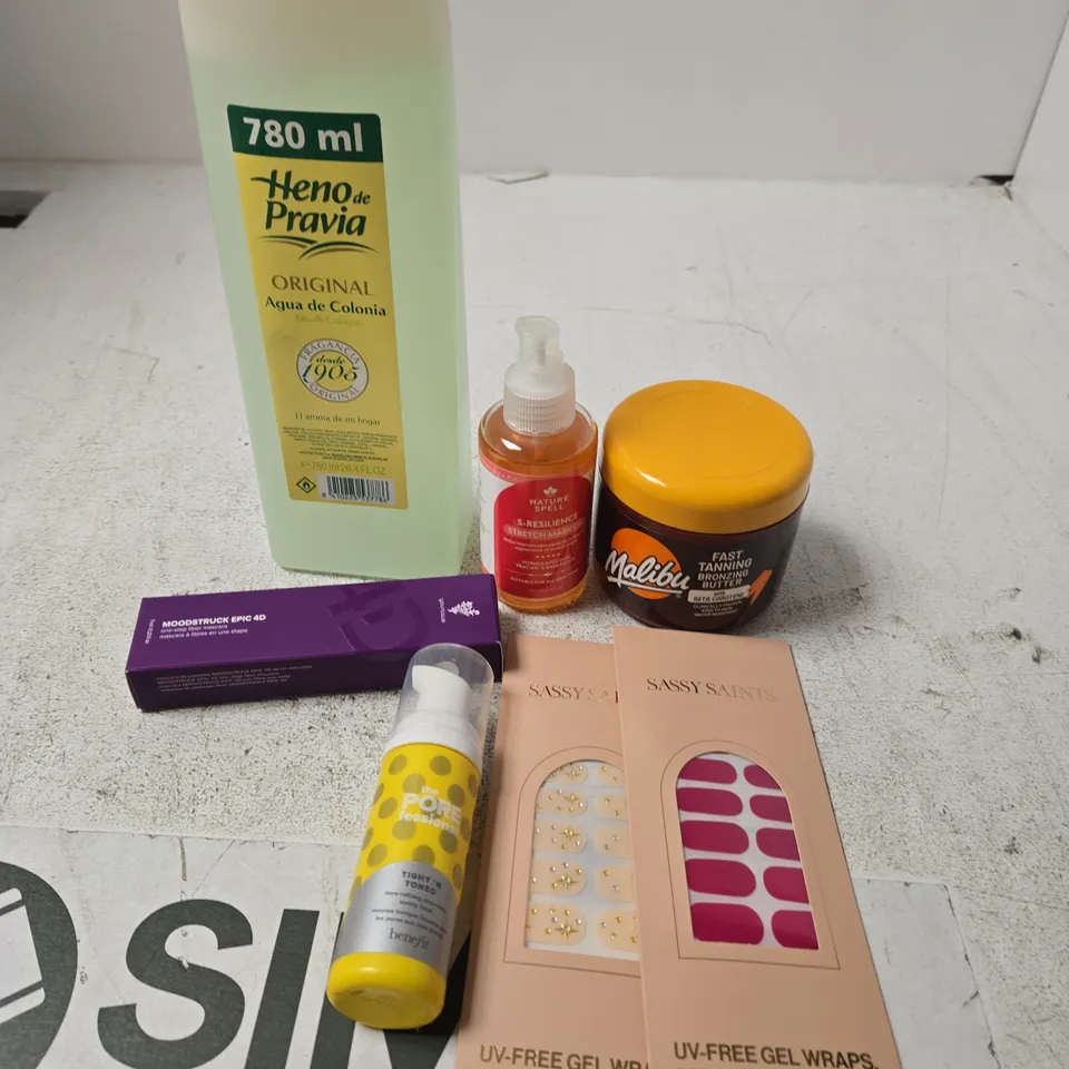 APPROXIMATELY 20 ASSORTED HEALTH & BEAUTY PRODUCTS TO INCLUDE TANNING BUTTER, STRETCH MARK OIL, GEL WRAPS ETC