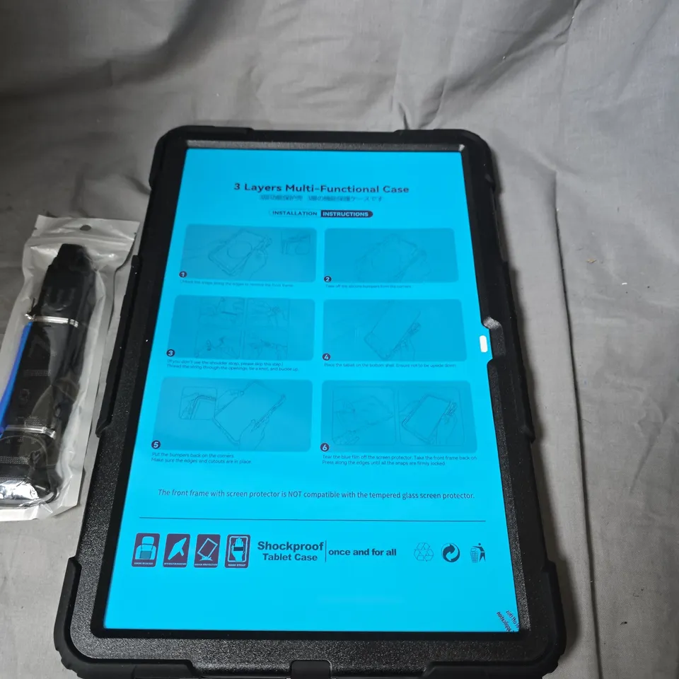 BOX OF APPROXIMATELY 17 RUGGED TABLET CASE WITH KICKSTAND AND HAND STRAP – 