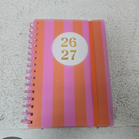 2026–2027 DIARIES (3-PACK) WITH PINK/ORANGE STRIPED COVERS