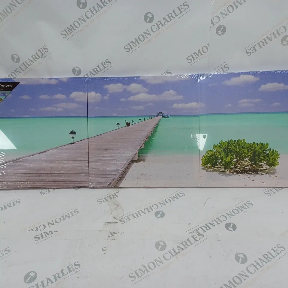 SET OF 3 CANVAS BEACH
