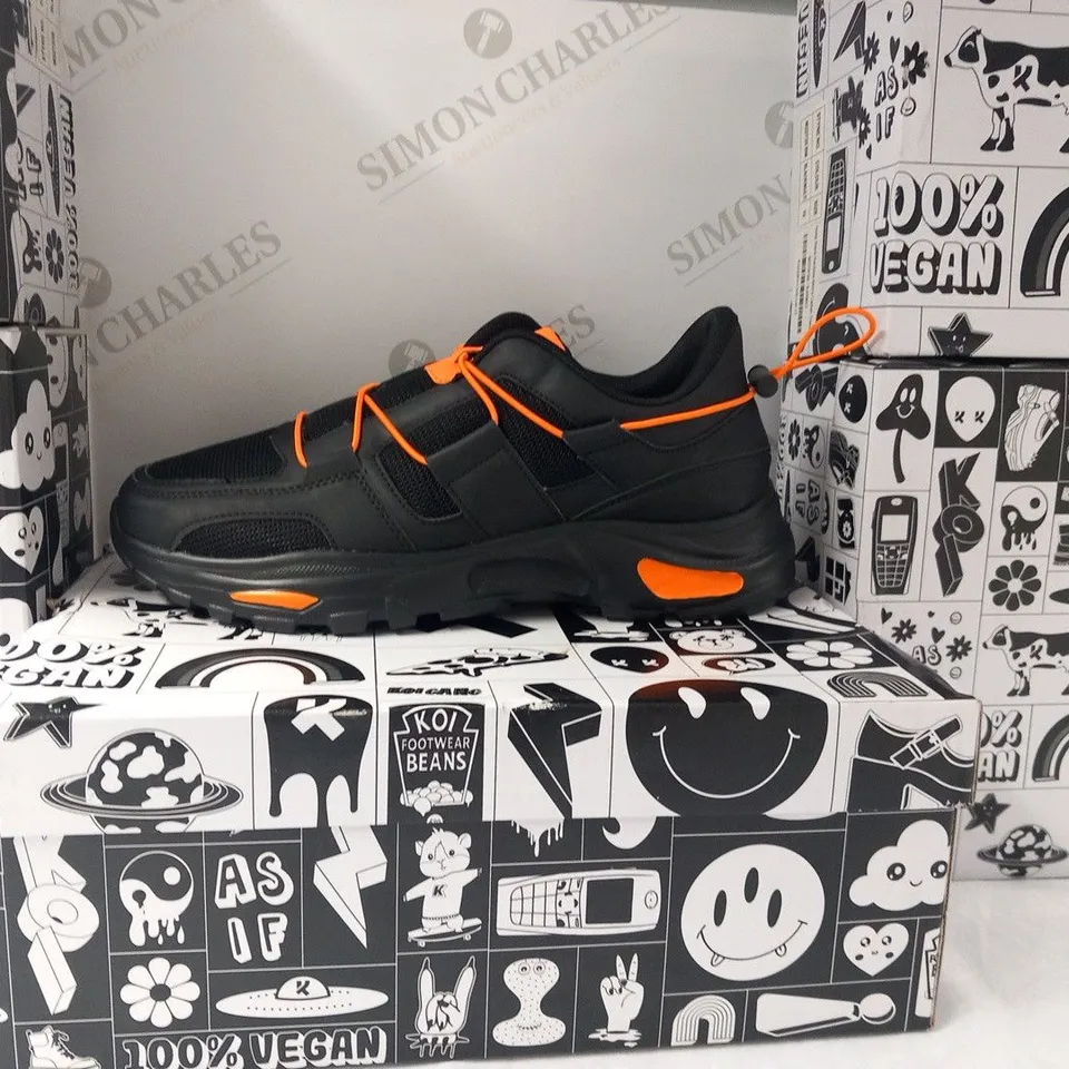BRAND NEW BOXED PAIR OF KOI UNION ORANGE MEN'S VECTOR TRAINERS SIZE 9