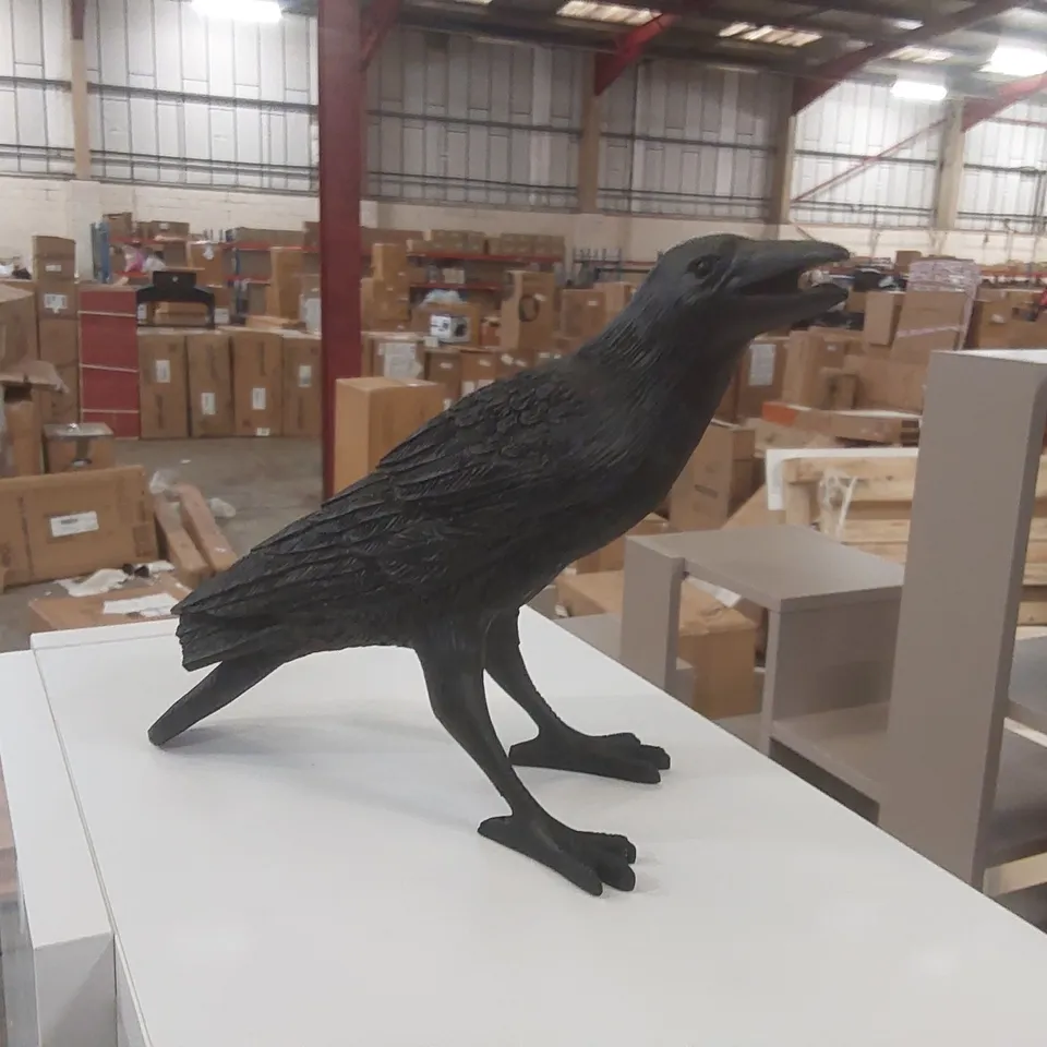 DECORATIVE CROW FIGURINE