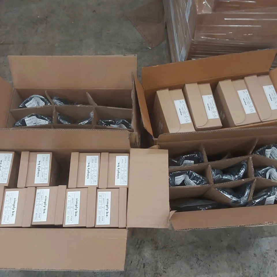 PALLET CONTAINING APPROXIMATELY 170x BRAND NEW ASSORTED DESIGNER SHOES INCLUDING: SIMPLY BE SANDALS/SHOES ECT