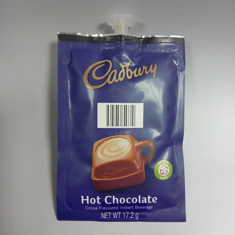 APPROXIMATELY 70 CADBURY HOT CHOCOLATE INSTANT BEVERAGE SACHETS FOR FLAVIA BREWERS - 70 X 17.2G