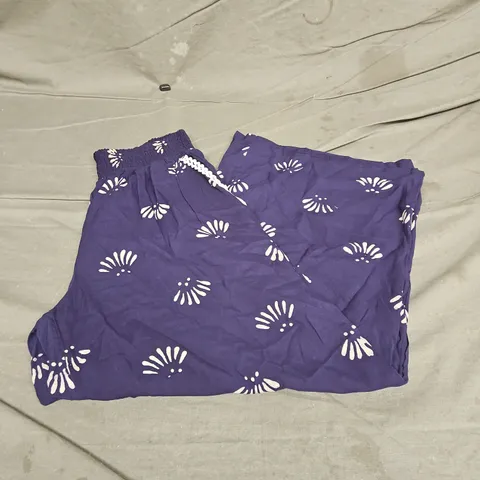 MONSOON BEACH TROUSERS IN NAVY PRINT SIZE S