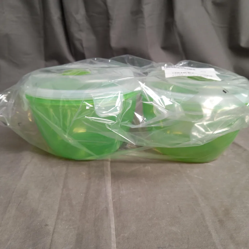 LOCK & LOCK SET OF 2 MICROWAVEABLE SOUP MUGS W/STEAM HOLE LID 950ML