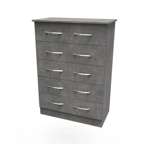 BOXED ALINUSWE 5 DRAWER CHEST OF DRAWERS