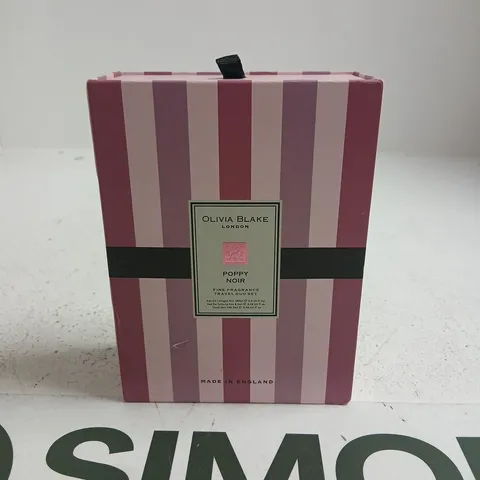 BOXED OLIVIA BLAKE LONDON POPPY NOIR FINE FRAGRANCE TRAVEL DUO SET 
