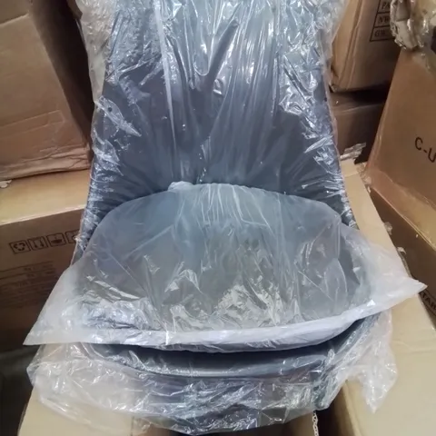 BOXED FAUX LEATHER UPHOLSTERED BLACK DINING  CHAIRS