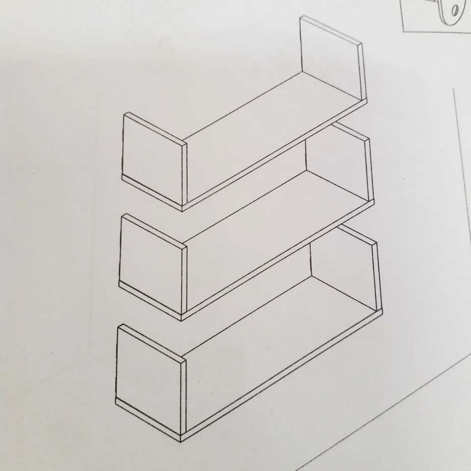 BOXED 17 STORIES WALL SHELVES 3 PCS ENGINEERED WOOD (1 BOX)