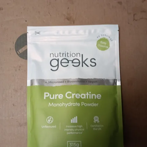 NUTRITION GEEKS PURE CREATINE MONOHYDRATE POWDER 315G - UNFLAVOURED