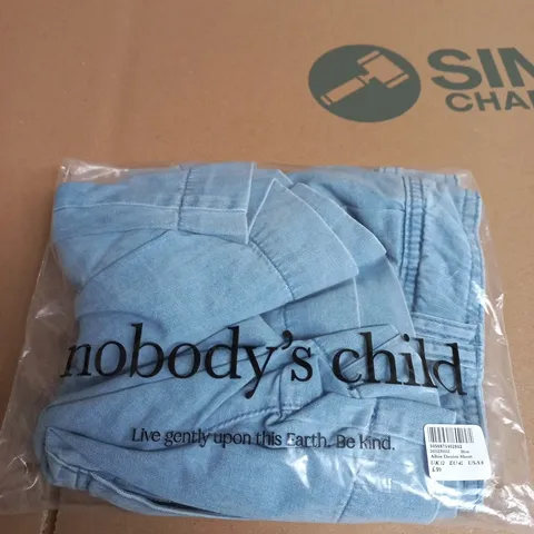 NOBODY'S CHILD ALBIE DENIM SHORT – BLUE, UK 12 (EU 40)