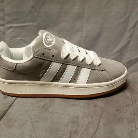 ADIDAS ORIGINALS SUEDE SNEAKERS – GREY/BROWN WITH WHITE 3-STRIPES - UK 7