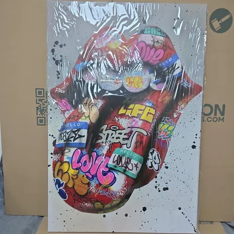 ROLLING STONES GRAFFITI WALL CANVAS 