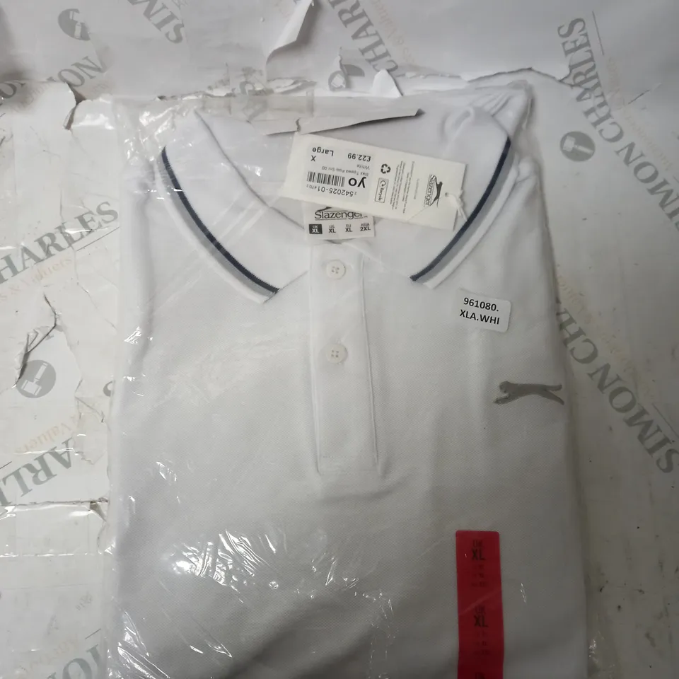 SLAZENGER TIPPED POLO SHIRT SIZE XL 