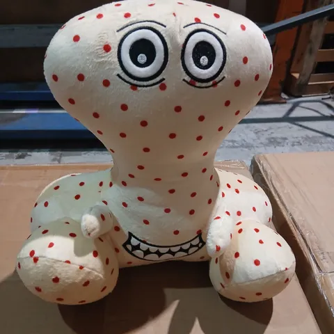 BIG KEY PLUSH TOY – WHITE WITH RED POLKA DOTS