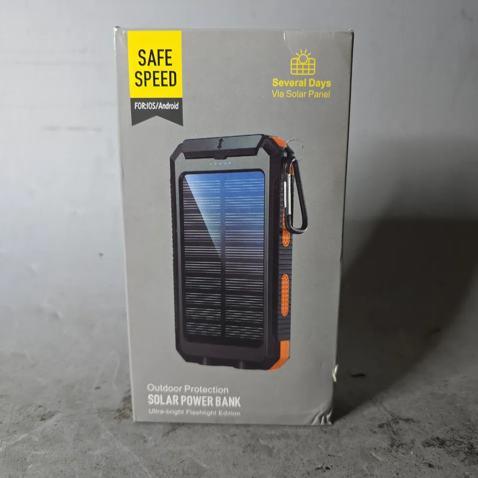 BOXED SAFE SPEED OUTDOOR PROTECTION SOLAR POWER BANK 