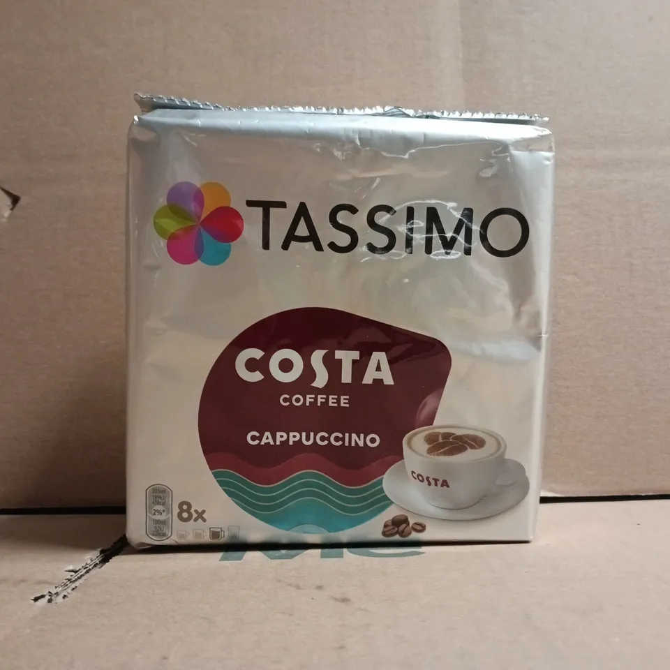 TASSIMO COSTA PACK OF 8 CAPPUCCINO COFFEE PODS