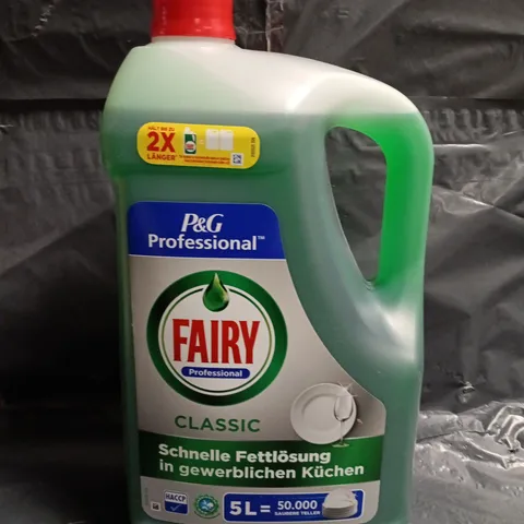 FAIRY PROFESSIONAL CLASSIC DISHWASHING LIQUID, 5L – GREEN BOTTLE