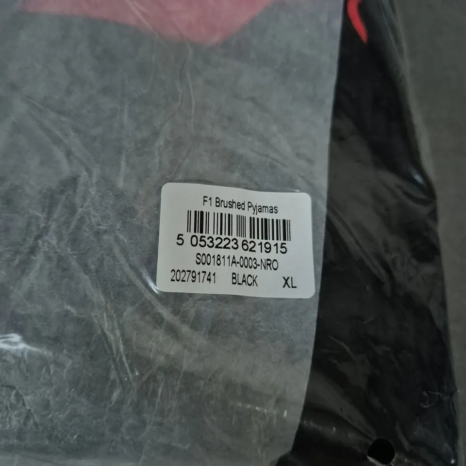 F1 BRUSHED PYJAMAS – BLACK, XL