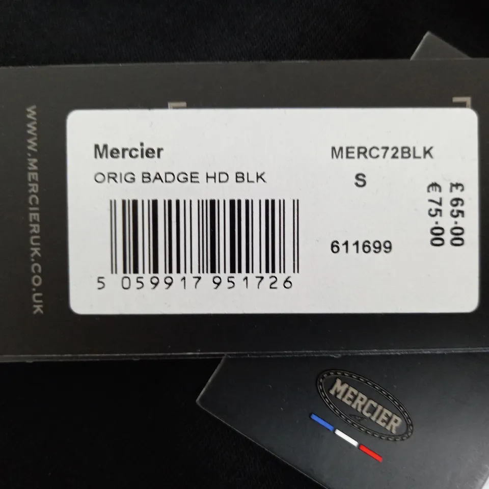 MERCIER ORIGINAL BADGE HOODIE IN BLACK - S 