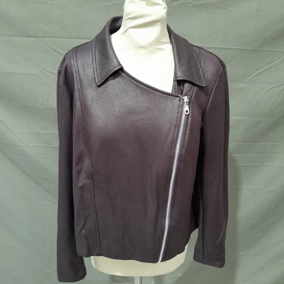 KIM&CO PURPLE ZIP UP JACKET - MEDIUM