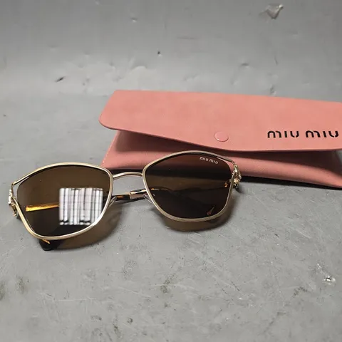 MIU MIU BROWN TINTED LENS SUNGLASSES 
