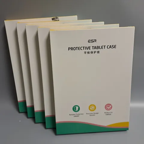 LOT OF 5 ESR PROTECTIVE TABLET CASES IN ROSE GOLD