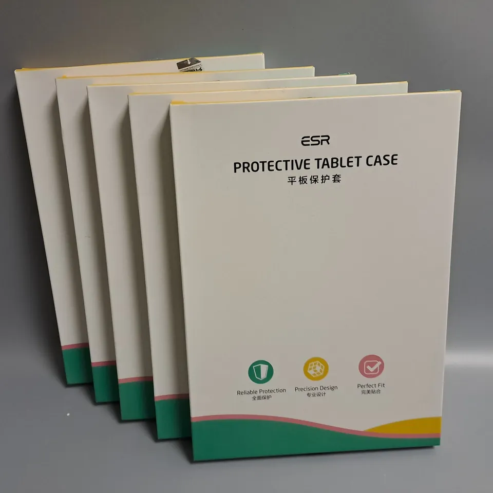 LOT OF 5 ESR PROTECTIVE TABLET CASES IN ROSE GOLD