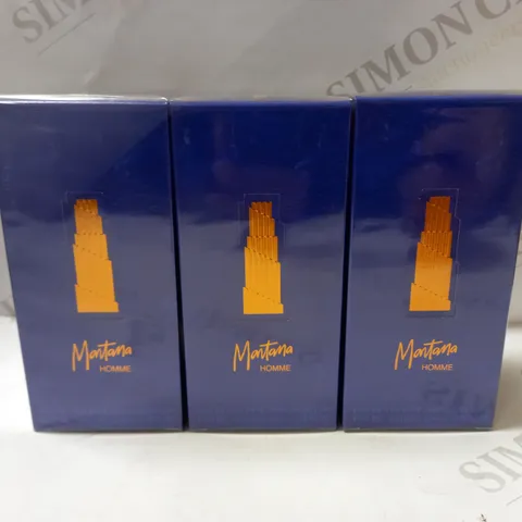 3 X 75ML MONTANA HOMME EAU DE TOILETTE