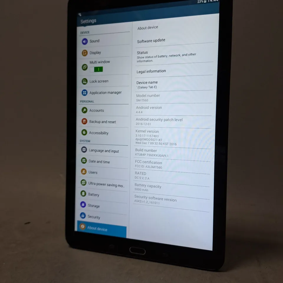 SAMSUNG GALAXY TAB E