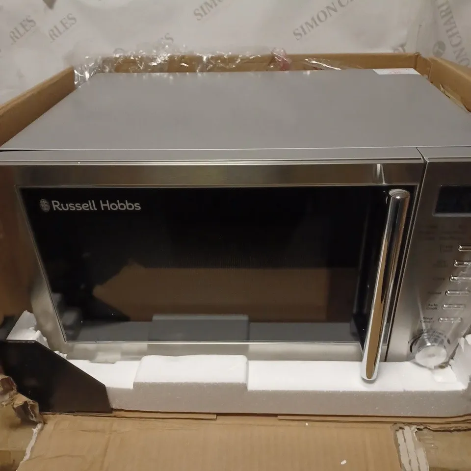 RUSSELL HOBBS COMPACT STAINLESS STEEL MICROWAVE 