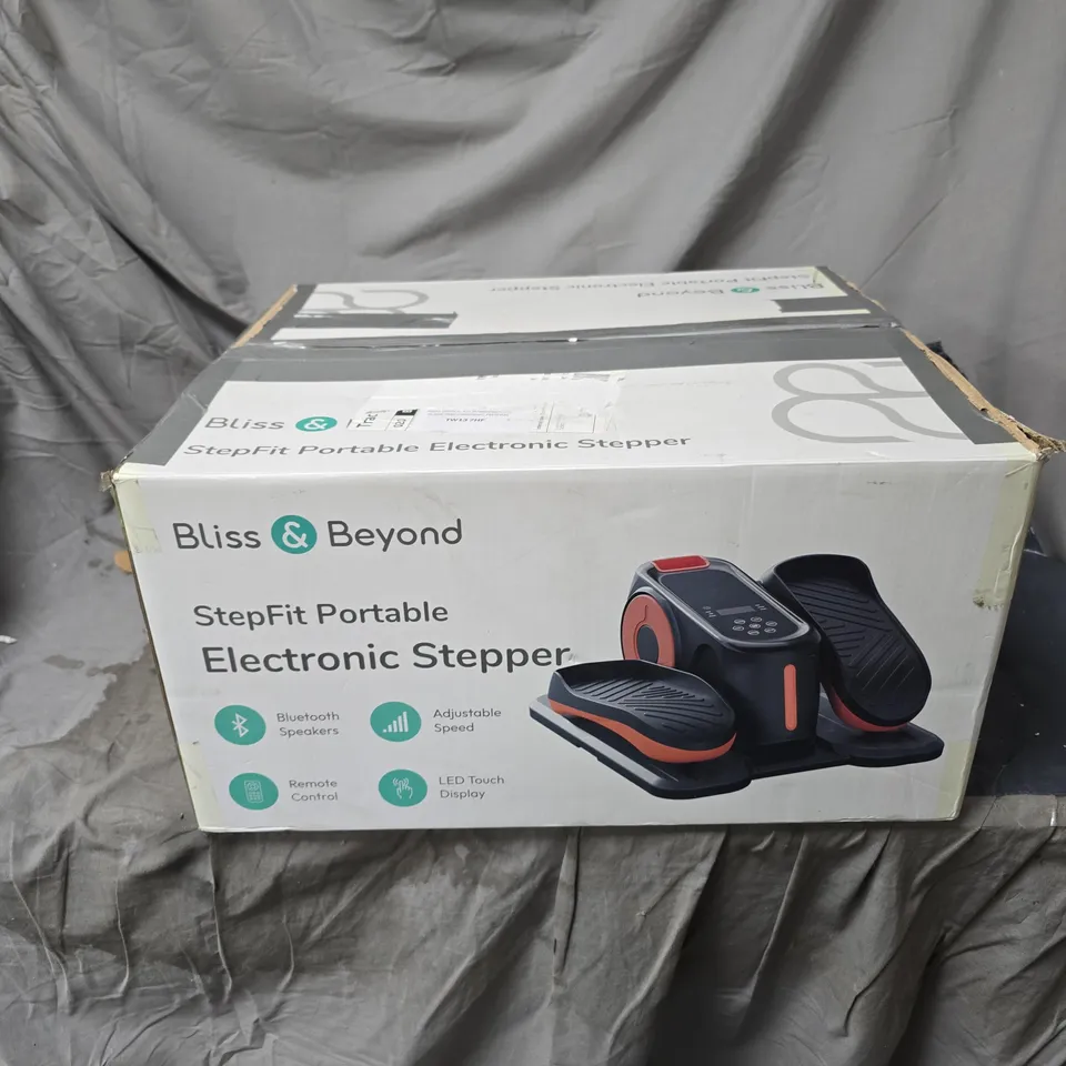 BLISS & BEYOND STEPFIT PORTABLE ELECTRONIC STEPPER – BOXED