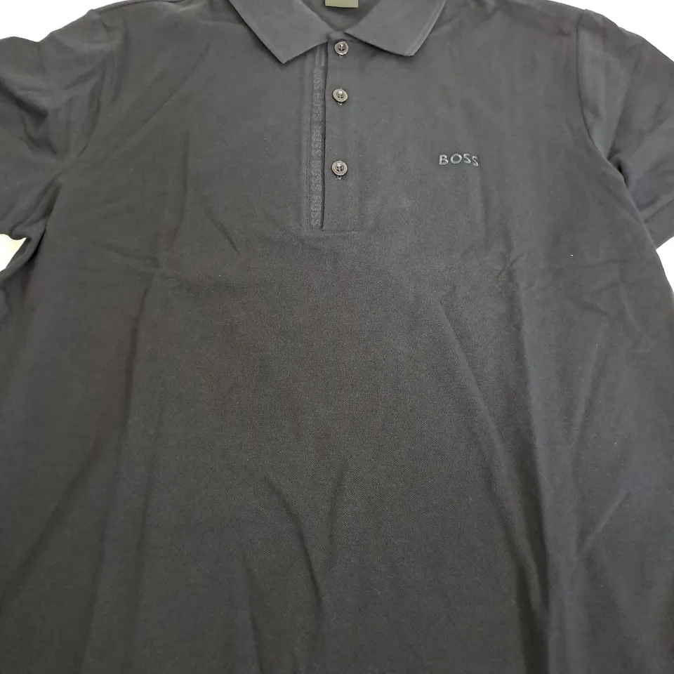 BOSS NAVY SLIM FIT POLO SHIRT - XL