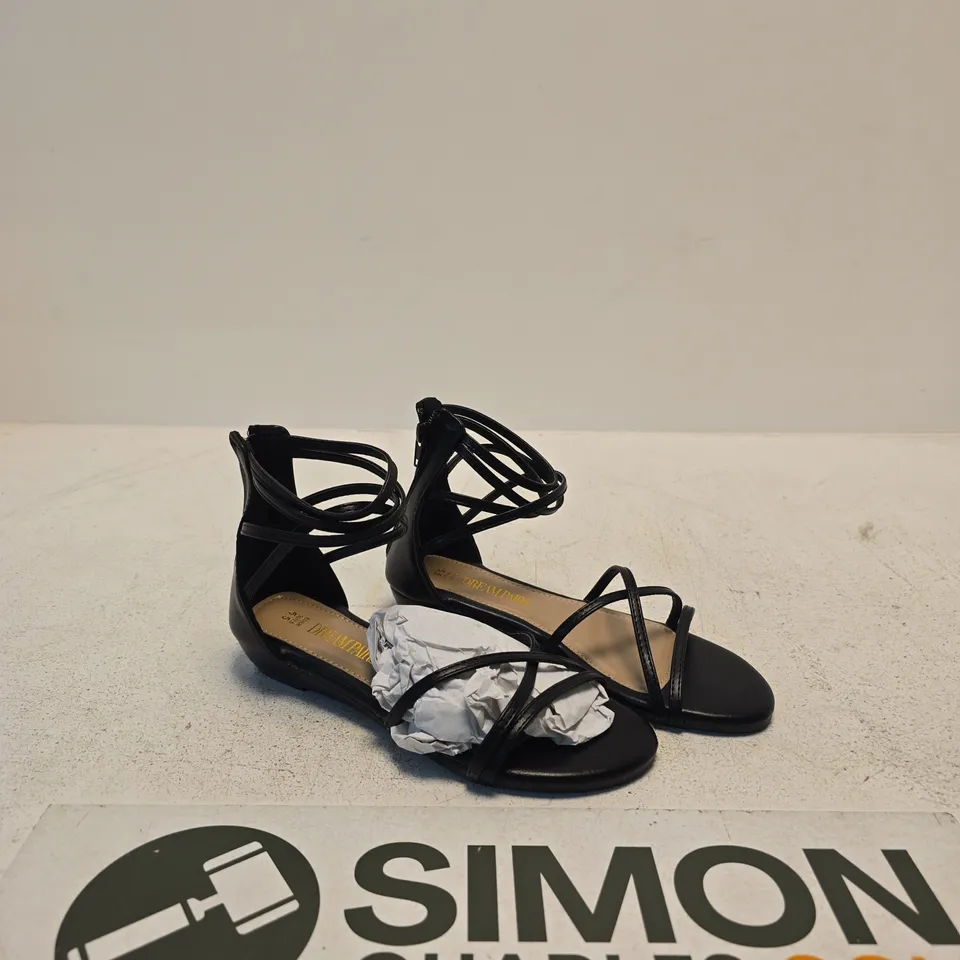 DREAM PARIS WOMEN'S SANDALS – BLACK, UK 3.5