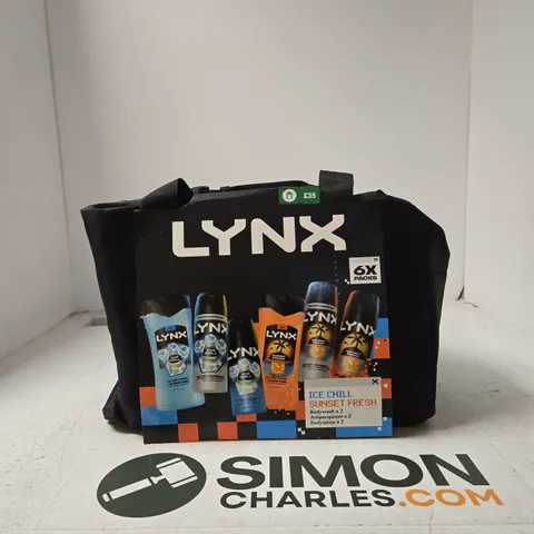 LYNX GROOMING GIFT SET – ICE CHILL & SUNSET FRESH, 6X BODY WASH & BODY SPRAY