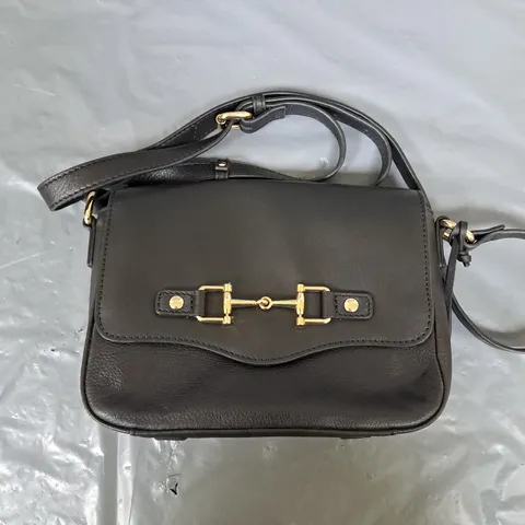 ASHWOOD SNAFFLE DETAILLEATHER CROSSBODY BAG IN BLACK