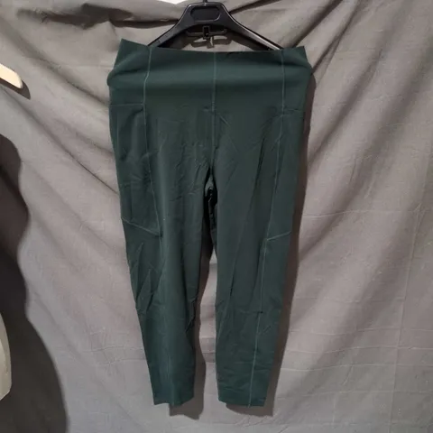 SWEATY BETTY POWER 7/8 LENGTH LEGGINGS – UK L (EU 42, US 10), DARK GREEN
