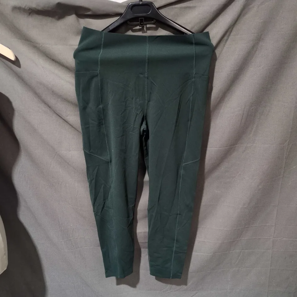 SWEATY BETTY POWER 7/8 LENGTH LEGGINGS – UK L (EU 42, US 10), DARK GREEN