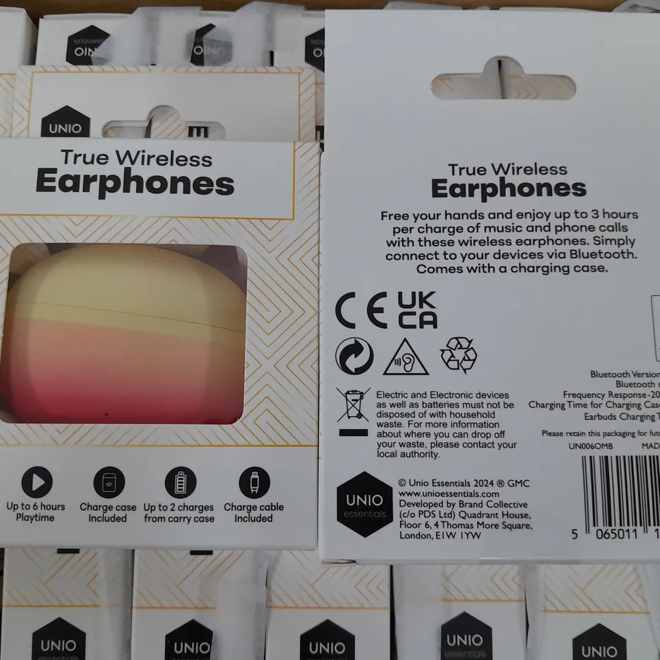 LOT OF 20 BRAND NEW BOXED TRUE WIRELESS EARPHONES - OMBRE