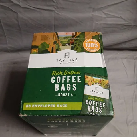 TAYLOR'S OF HARROGATE RICH ITALIAN COFFEE BAGS – ROAST 4, 4 X 150G (80 ENVELOPED BAGS)