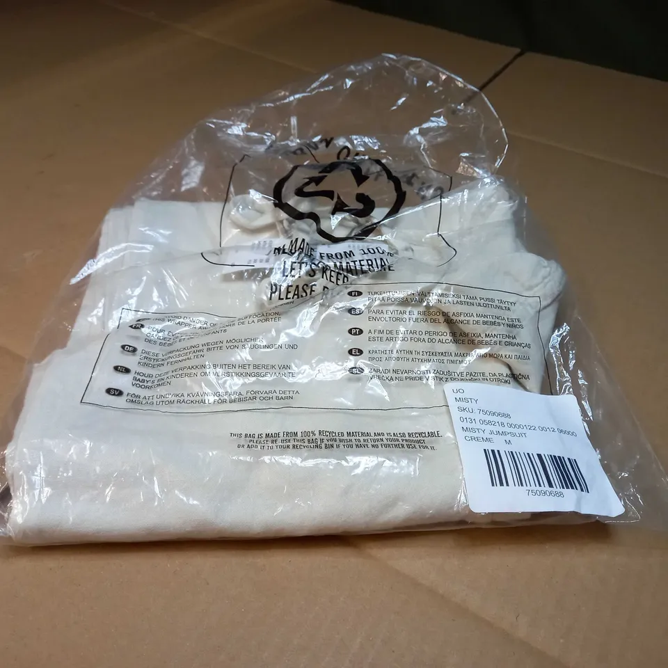 URBAN OUTFITTERS OATMEAL/CREME JUMPSUIT - MEDIUM