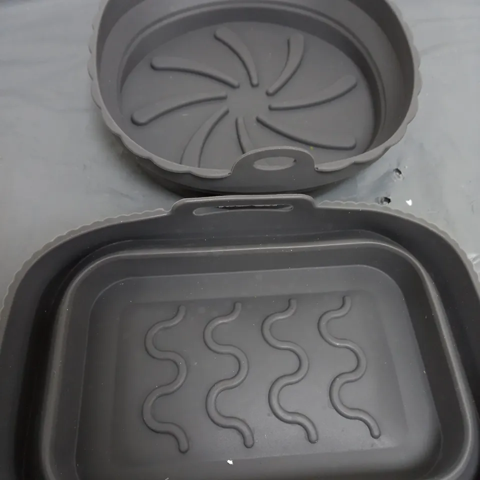 BOXED COOK'S ESSENTIALS SILICONE COLLAPSIBLE AIR FRYER ACCESSORY SET